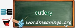 WordMeaning blackboard for cutlery